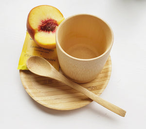 Bamboo Cup/Spoon/Platter are Made by Nature, Crafted by Hand. Designed in Canada and made in Vietnam