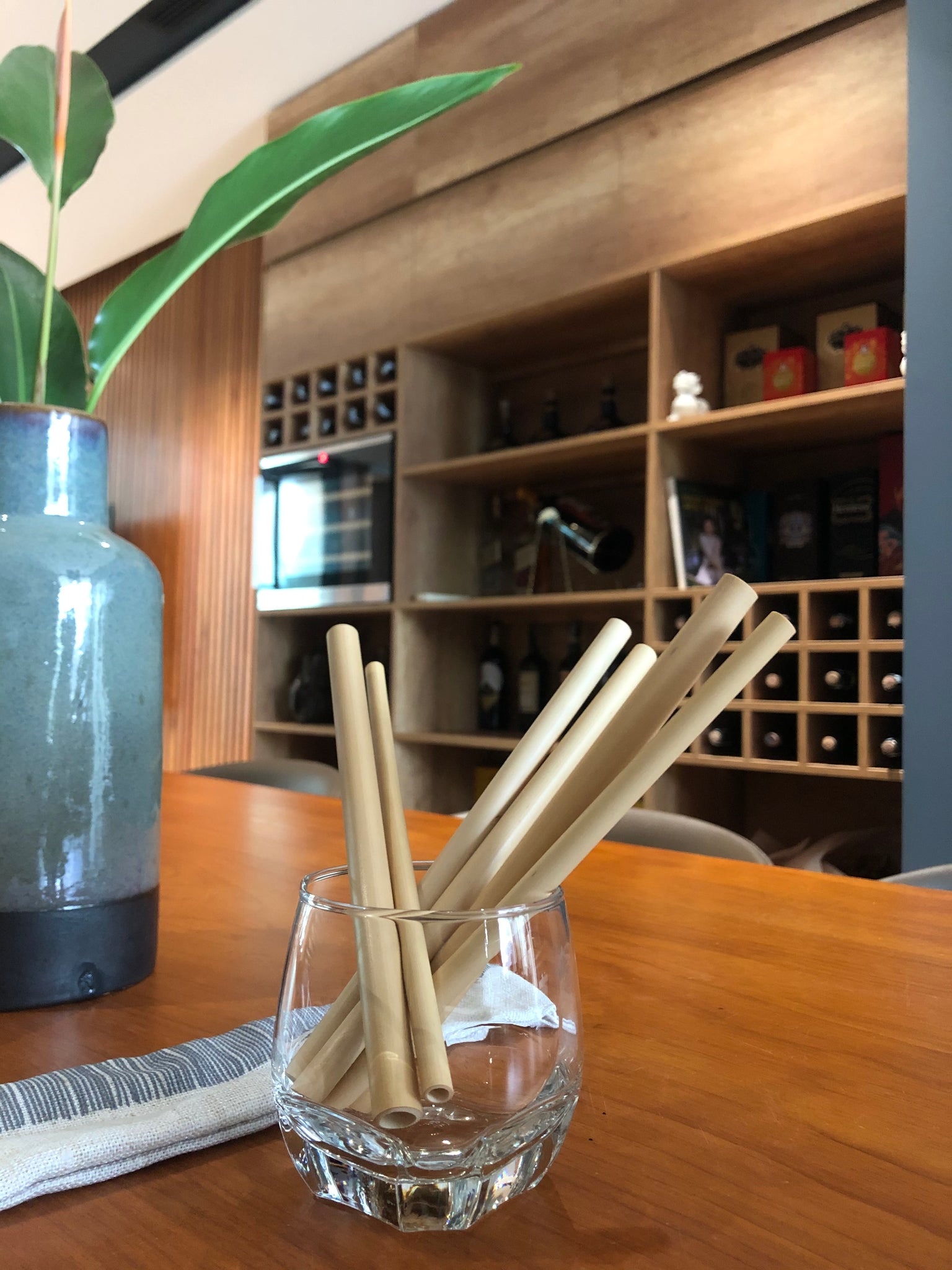 8 pailles réutilisables en bambou