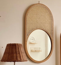 Load image into Gallery viewer, 60cm Oval Wood Mirror
