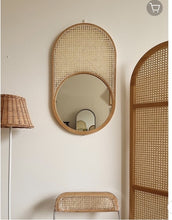 Load image into Gallery viewer, 60cm Oval Wood Mirror
