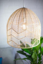 Load image into Gallery viewer, WHITE RATTAN LAMPSHADE - Handmade Rattan lampshade
