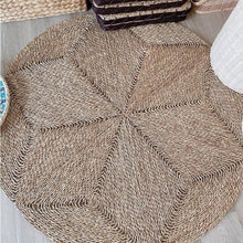 Load image into Gallery viewer, Natural Fiber Beige Round Area Rug 100 cm in diameter
