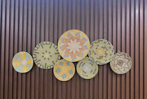 Ensemble de 7 décorations murales de paniers