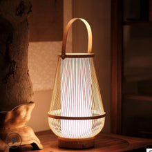 Load image into Gallery viewer, 16&quot; Bamboo table lamp
