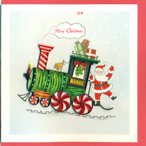 10 Styles Paper Quilled Christmas Cards Size 15x15 cm