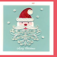 Tải hình ảnh vào trình xem Thư viện, 10 Styles Paper Quilled Christmas Cards Size 15x15 cm
