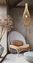 Load image into Gallery viewer, LONG BROWN RATTAN LAMPSHADE
